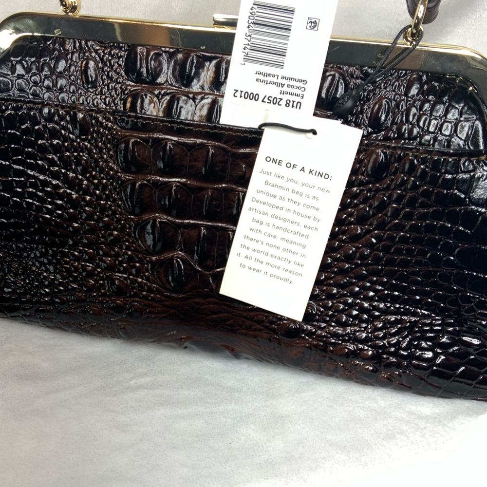 NWT Brahmin Emmett Albertina Embossed Leather Versatile Clutch and Crossbody - Picture 5 of 16